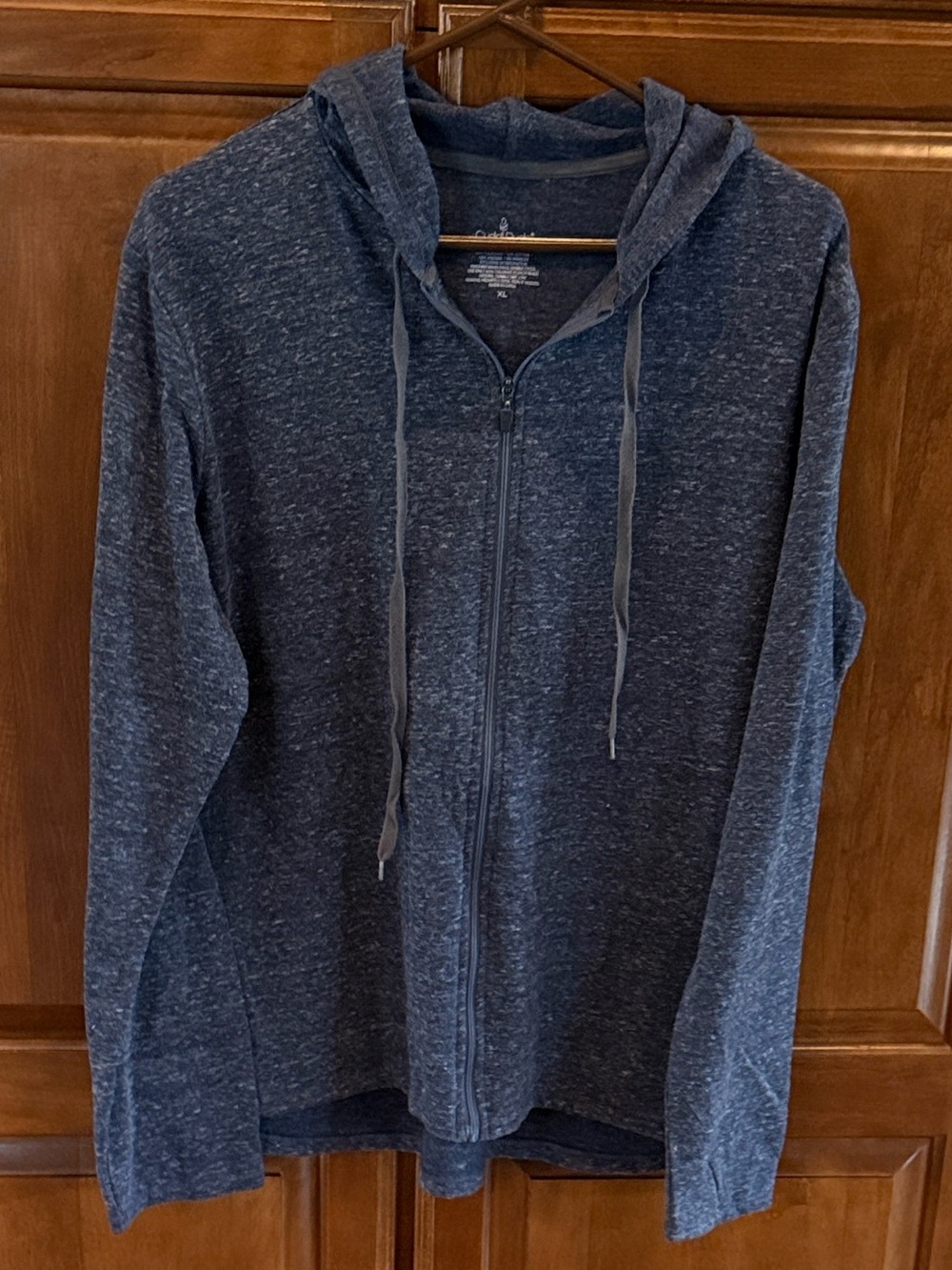 Cuddl Duds Navy Heather Light Weight Sweat Jacket